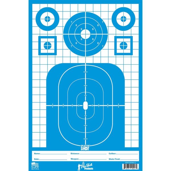 Tactical Precision Target Pistol/Rifle/Shotgun Blue 8/ct - Precision Shot Firearms