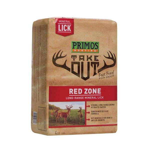 Primos Take Out Red Zone Mineral Lick 4lb Block - Precision Shot Firearms