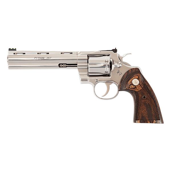 Colt Target Python Handgun .357 Mag 6rd Capacity Stainless Steel Frame Walnut Medallion Grips - Precision Shot Firearms