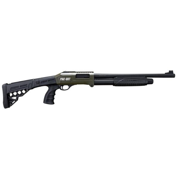 Rock Island Armory Pak Out Long Shotgun 12 ga 3" Chamber 4rd Magazine 18.5" Barrel OD Green Black - Precision Shot Firearms