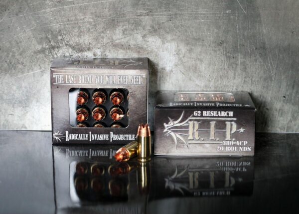 G2 Research R.I.P. Handgun Ammunition .380 ACP 62 gr HP 1250 fps 20/box - Precision Shot Firearms