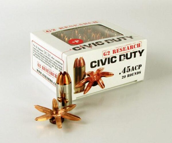 G2 Research Civic Duty Ammunition .45 ACP CHP 20/ct - Precision Shot Firearms