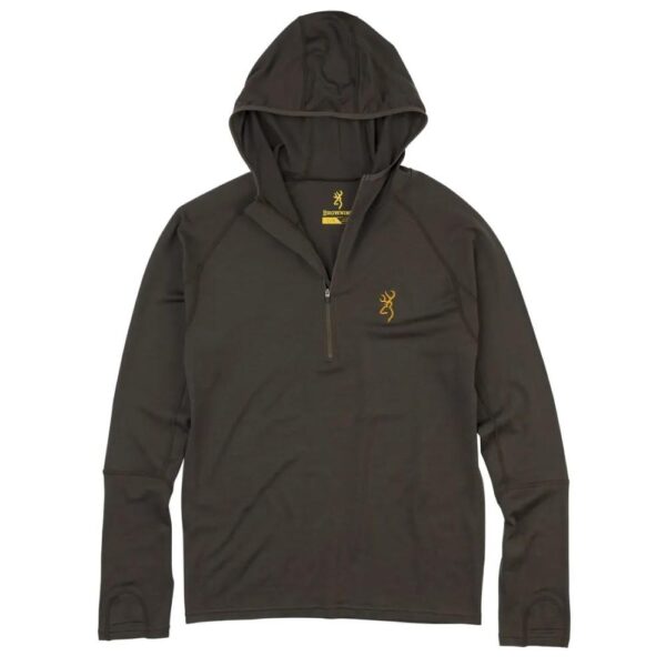 Browning Merino Hooded Shirt Major Brown S - Precision Shot Firearms
