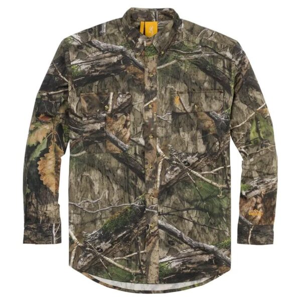Browning Wasatch-CB Shirt Button-Front 2 Pocket Mossy Oak DNA S - Precision Shot Firearms