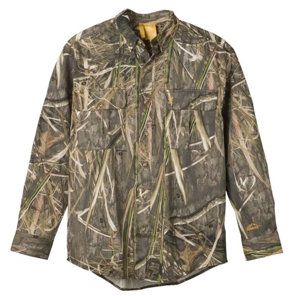 Browning Wasatch-CB Shirt Button-Front 2 Pocket Mossy Oak Shadow Grass Habitat M - Precision Shot Firearms