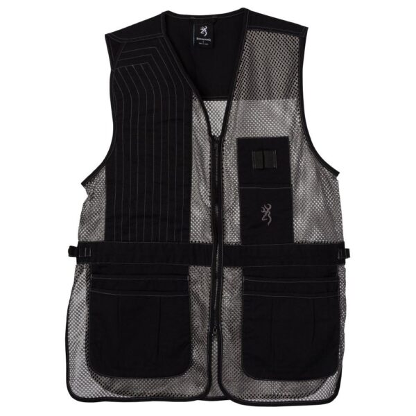 Browning Trapper Creek Mesh Shooting Vest Grey XL - Precision Shot Firearms