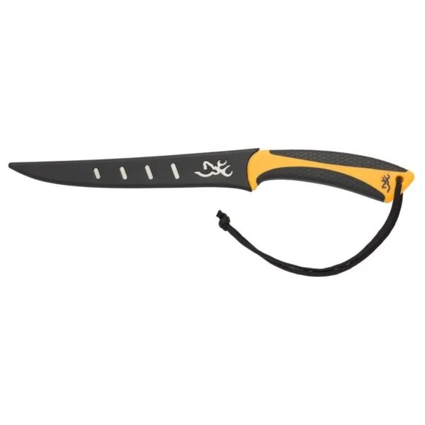 Browning White Water Fillet Knife 7 1/4" Fixed Blade Yellow - Precision Shot Firearms