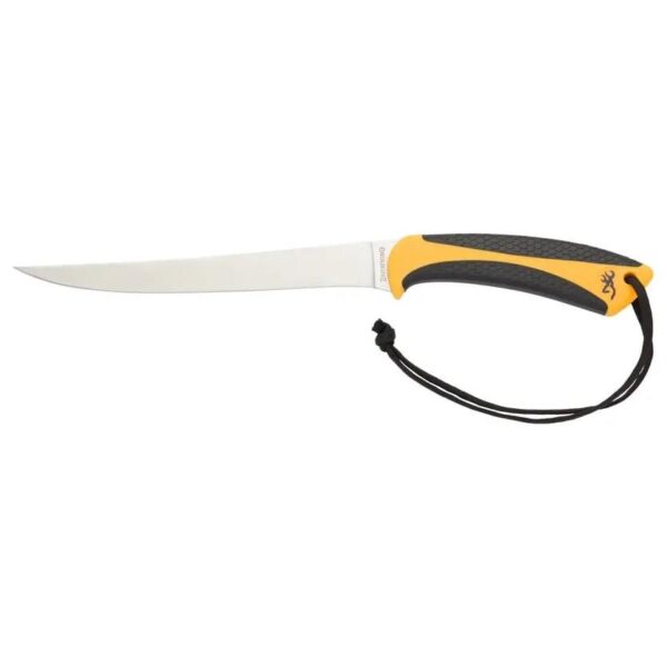 Browning White Water Fillet Knife 7 1/4" Fixed Blade Yellow - Precision Shot Firearms