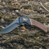 Browning Buckmark Hunter Liner Lock Knife Hardwood Scales - Large - 3-1/2" Blade Black - Precision Shot Firearms