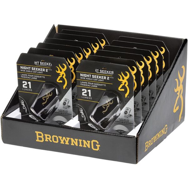 Browning Night Seeker 2 Wide Angle Cap Light Display 21 Lumens 12 Pack - Precision Shot Firearms