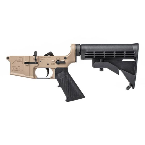 Aero Precision AR15 Standard Complete Lower Receiver - FDE Cerakote - Precision Shot Firearms