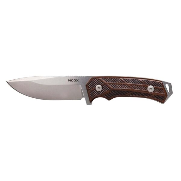 WOOX Rock62 Fixed Knife 4-1/4" Drop Point Blade Walnut Checkered - Precision Shot Firearms
