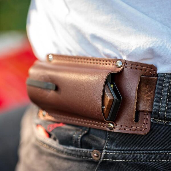 WOOX Leggenda Folding Knife - Genuine Leather Knife Sheath - Precision Shot Firearms