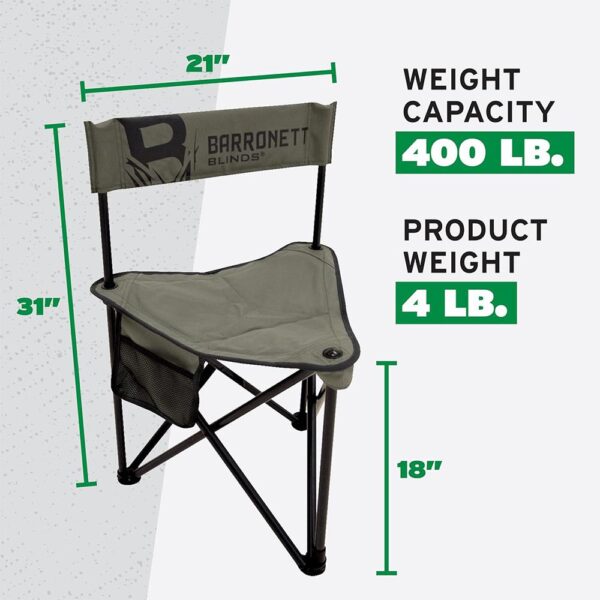 Barronett Blinds Aluminum XL Blind Chair Grey - Precision Shot Firearms