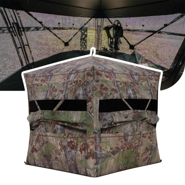 Barronett Blinds Grandview Ground Blind Bloodtrail Backwoods Camo See Through - Precision Shot Firearms