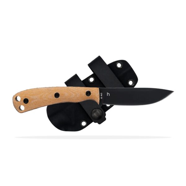 Shield Arms Ascent Fixed Knife 3-3/5" Black Drop Point Blade Brown - Precision Shot Firearms