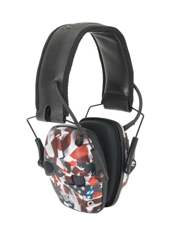Howard Leight Impact Sport Electronic Earmuff - Flag edition 22dB - Precision Shot Firearms
