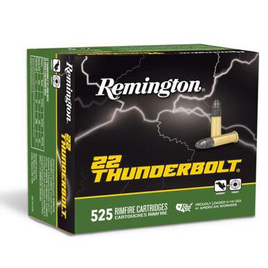 Remington 22 Thunderbolt Rimfire Ammunition .22 LR 40 gr 1255 fps 6300/ct (Case of 12-525/ct Boxes) - Precision Shot Firearms