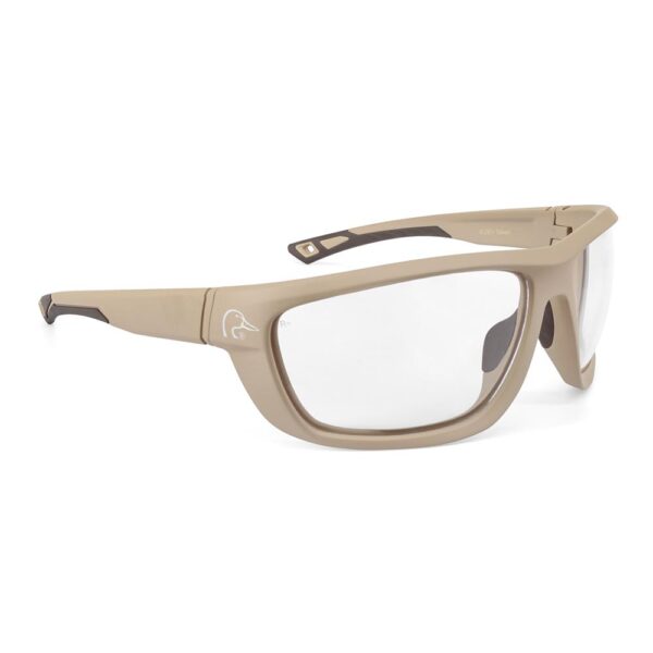 Ducks Unlimited Full-Frame Shooting Glasses Tan Frame with Clear Lens - Precision Shot Firearms
