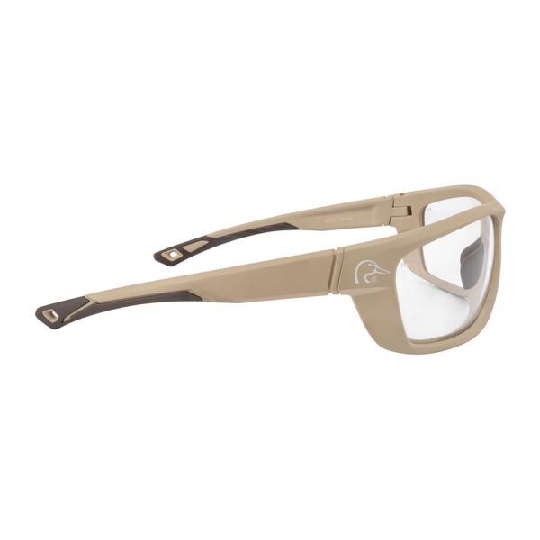 Ducks Unlimited Full-Frame Shooting Glasses Tan Frame with Clear Lens - Precision Shot Firearms
