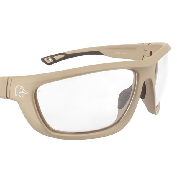 Ducks Unlimited Full-Frame Shooting Glasses Tan Frame with Clear Lens - Precision Shot Firearms