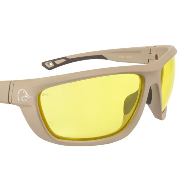 Ducks Unlimited Full-Frame Shooting Glasses Tan Frame with Amber Lens - Precision Shot Firearms