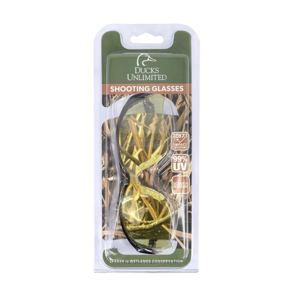 Ducks Unlimited Half Frame Shooting Glasses Black with Amber Lens - Precision Shot Firearms