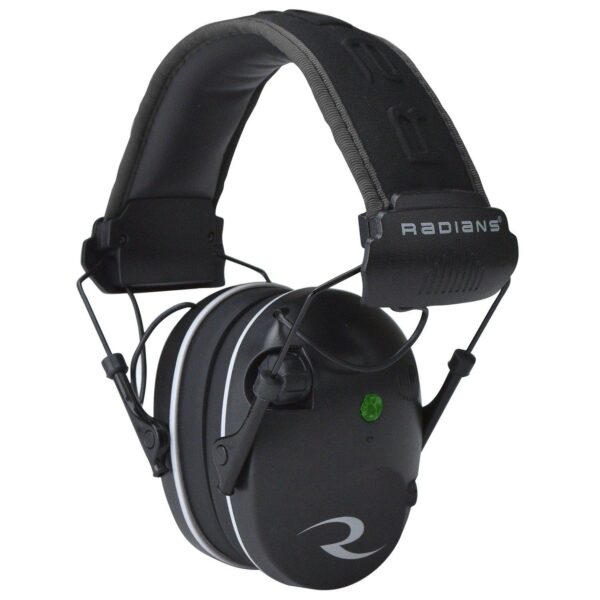 Radians Dual Microphone Electronic Earmuff 3.5mm Stereo Jack 23dB Black Grey - Precision Shot Firearms
