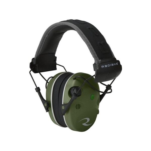 Radians Quad Mic Electronic Earmuff 3.5mm Stereo Jack 24NRR Military Green/Black - Precision Shot Firearms