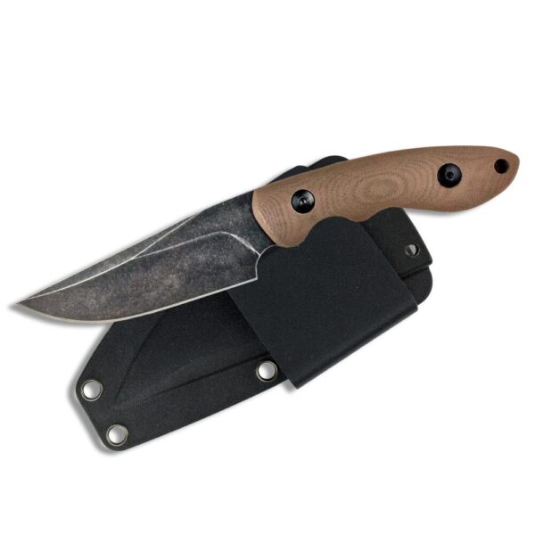 ABKT Elite Shadow Predator Fixed Knife 3-1/2" Drop Point Blade Brown - Precision Shot Firearms