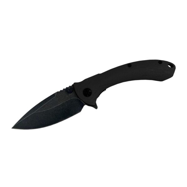 ABKT Elite Shadow Protector II Folding Knife 3-1/2" Drop Point Blade Black - Precision Shot Firearms
