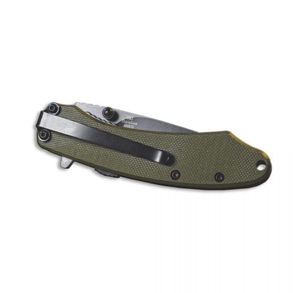 ABKT Elite Ember Folding Knife 2-3/4" Drop Point Blade Green - Precision Shot Firearms