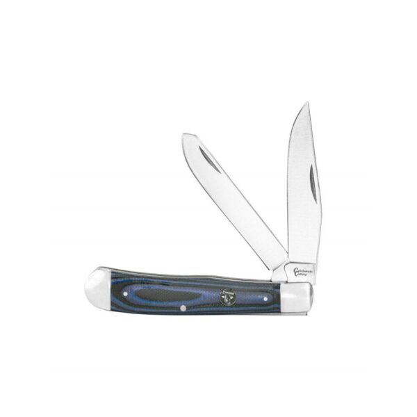 ABKT Cattleman Trapper Cowhand Knife 2 Blades Blue - Precision Shot Firearms
