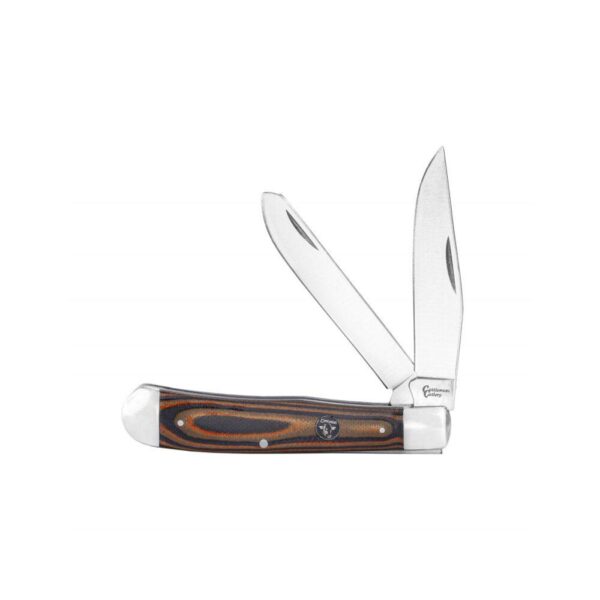ABKT Cattleman Trapper Cowhand Knife 2 Blades Brown - Precision Shot Firearms