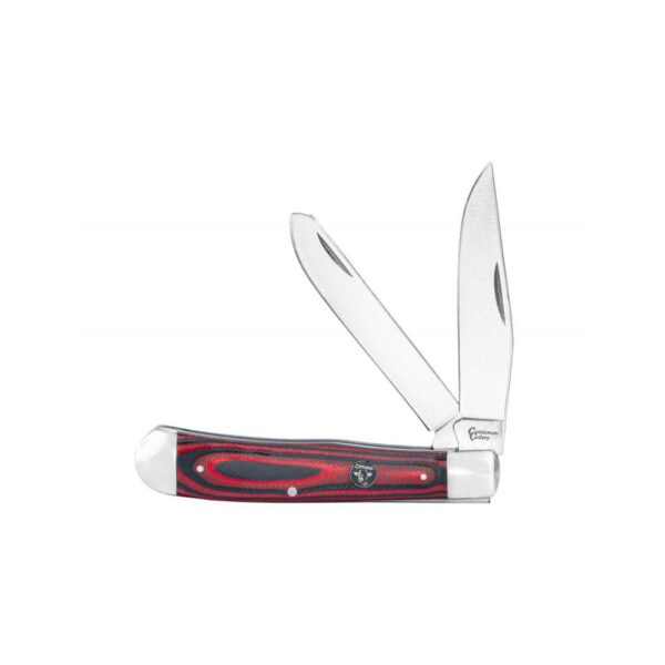 ABKT Cattleman Trapper Cowhand Knife 2 Blades Red - Precision Shot Firearms
