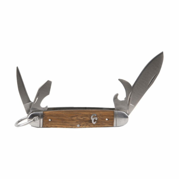 ABKT Cattleman Sagebrush Trailscout Multitool 2-1/5" Blade Zebrawood - Precision Shot Firearms
