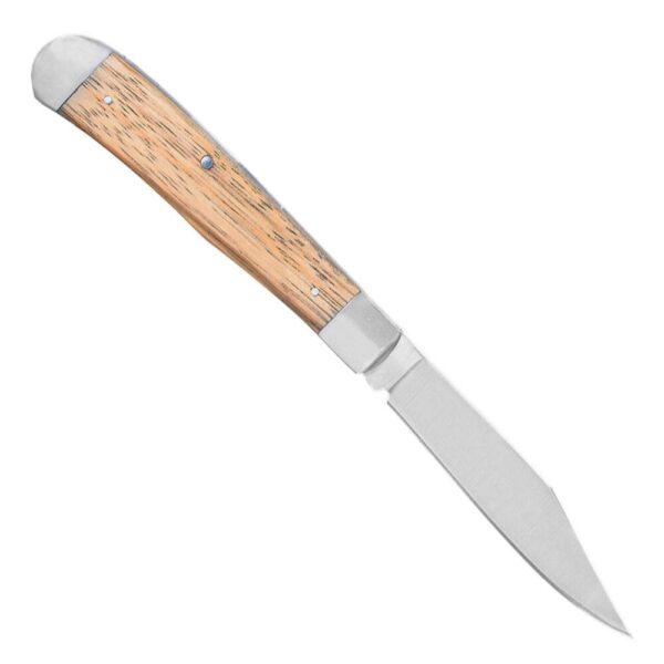 ABKT Cattleman Chuckwagon Trapper Knife 3-1/4" Blade with Fork Blade Zebrawood - Precision Shot Firearms