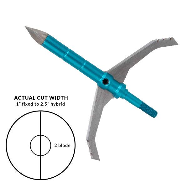 Dead Ringer Great White Broadhead 100/125 Grain 2.5" Cut Blue - Precision Shot Firearms