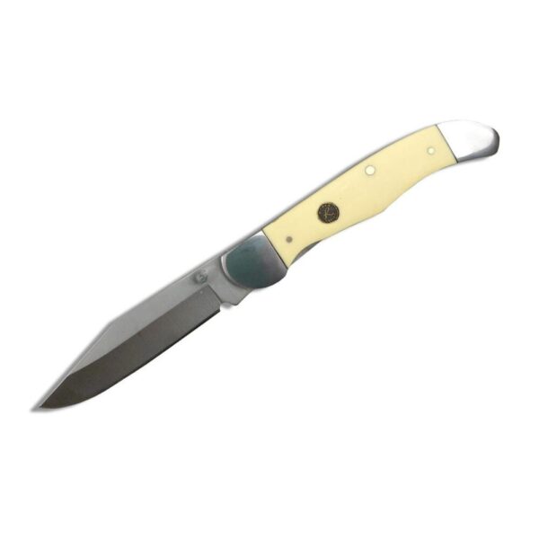 ABKT Roper LL Pecos Delrin Folding Knife 3" Clip Point Blade Yellow - Precision Shot Firearms