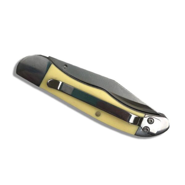 ABKT Roper LL Pecos Delrin Folding Knife 3" Clip Point Blade Yellow - Precision Shot Firearms