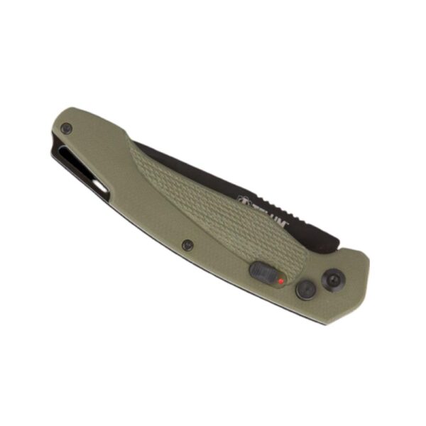 Telum Titan Tactical Automatic Folding Knife 4" Tanto Blade OD Green - Precision Shot Firearms