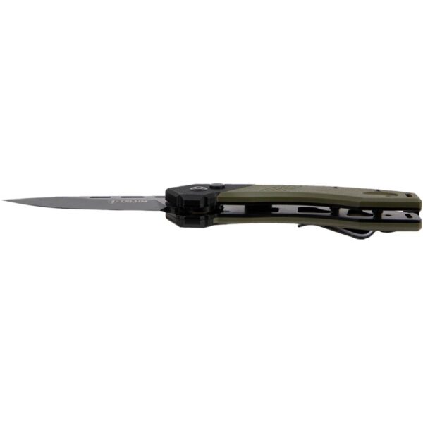 Telum Scorch Tactical Automatic Folding Knife 3-1/2" Drop Point Blade OD Green - Precision Shot Firearms