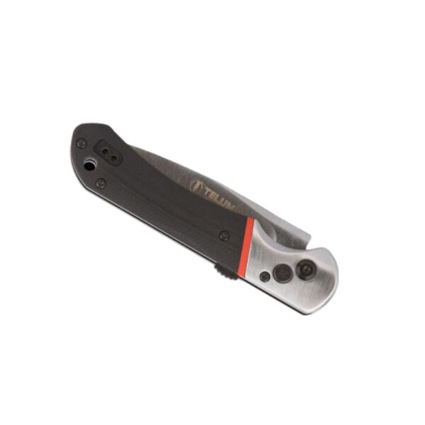 Telum Tremor Tactical Automatic Knife 3-1/2" Drop Point Blade Black - Precision Shot Firearms