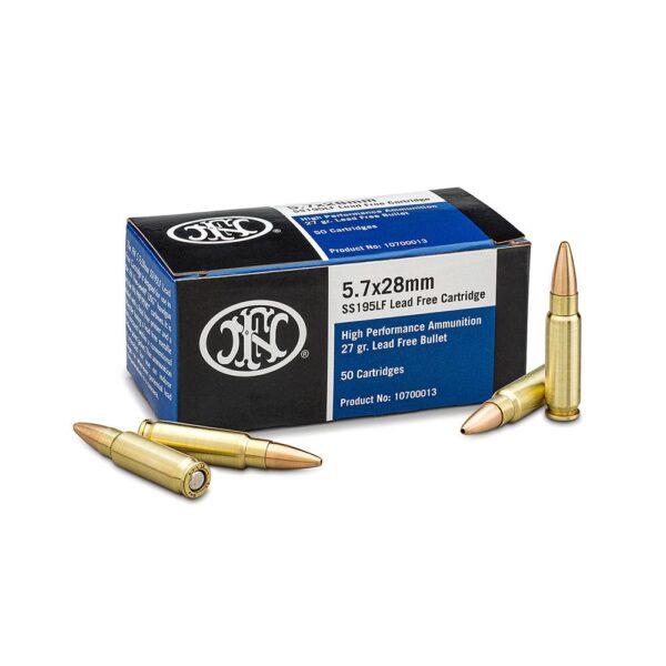 FN SS195LF Handgun Ammunition 5.7x28mm 27gr HP 1890 fps 50/ct - Precision Shot Firearms