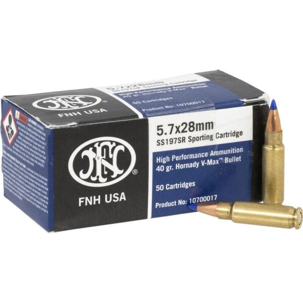 FN Handgun Ammunition 5.7x28mm 40gr V-MAX 1738 fps 500/ct - Precision Shot Firearms