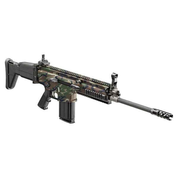 FN USA SCAR 17S NRCH Limited Edition Woodland Camo Rifle 7.62mm 20rd Magazine(1) 16.25" Threaded Barrel - Precision Shot Firearms