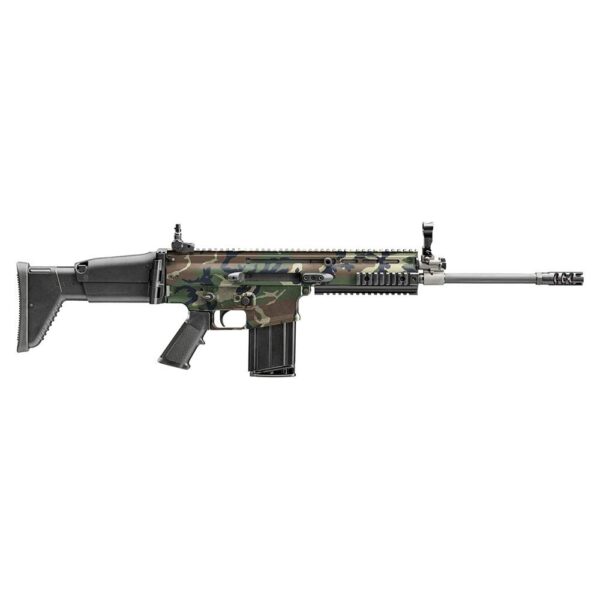FN USA SCAR 17S NRCH Limited Edition Woodland Camo Rifle 7.62mm 20rd Magazine(1) 16.25" Threaded Barrel - Precision Shot Firearms