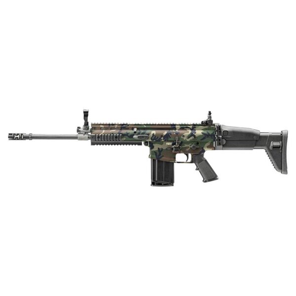 FN USA SCAR 17S NRCH Limited Edition Woodland Camo Rifle 7.62mm 20rd Magazine(1) 16.25" Threaded Barrel - Precision Shot Firearms