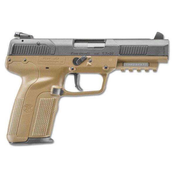 FN Five-seveN Handgun 5.7x28mm 10rd Magazines (3) 4.8" Barrel FDE CA Compliant - Precision Shot Firearms