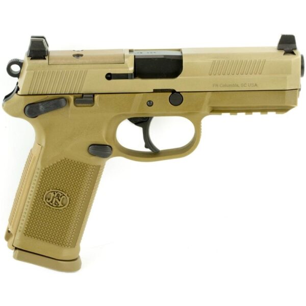 FN FNX-45 Tactical Handgun .45 ACP 10rd Magazines(2) 5.3" Barrel FDE Night Sights - Precision Shot Firearms